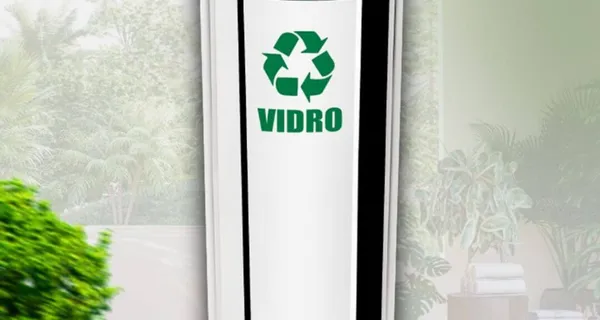 Lixeira Aço Inox para Coleta Seletiva com Tampa Basculante Colorida Ecobin