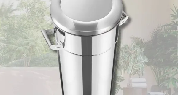 Lixeira com Pedal e Alças Aço Inox Ecobin